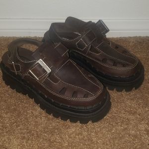 Skechers Leather Platform Sandals